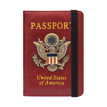 Personalized Leather Passport Holder, Travel Passport Cover, Passport Case