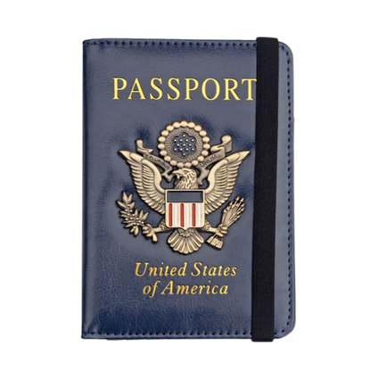 Personalized Leather Passport Holder, Travel Passport Cover, Passport Case