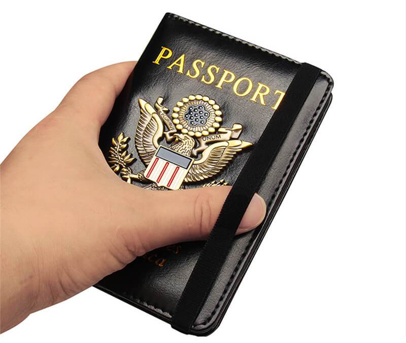 Personalized Leather Passport Holder, Travel Passport Cover, Passport Case