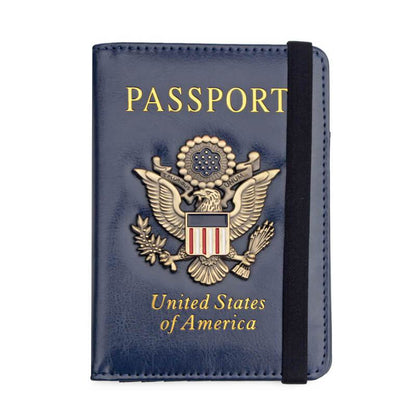 Personalized Leather Passport Holder, Travel Passport Cover, Passport Case