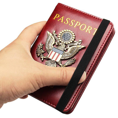 Personalized Leather Passport Holder, Travel Passport Cover, Passport Case