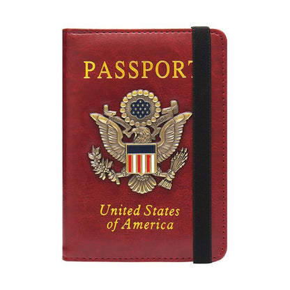 Personalized Leather Passport Holder, Travel Passport Cover, Passport Case