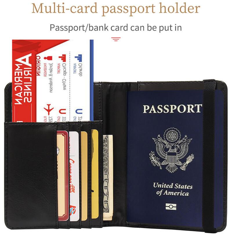 Personalized Leather Passport Holder, Travel Passport Cover, Passport Case