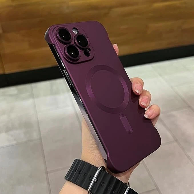 Matte PC Thin Frameless Case for iPhone 16 15 Pro with Lens Film