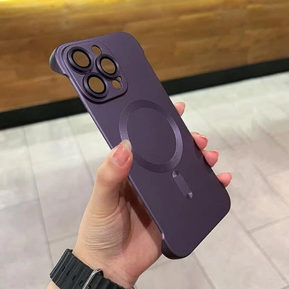 Matte PC Thin Frameless Case for iPhone 16 15 Pro with Lens Film