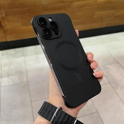 Matte PC Thin Frameless Case for iPhone 16 15 Pro with Lens Film
