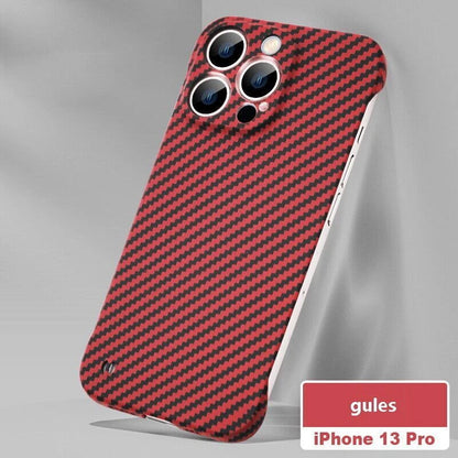 For iPhone 16 Pro Max 15 14 Shockproof Frameless Carbon Fiber Phone Case Cover