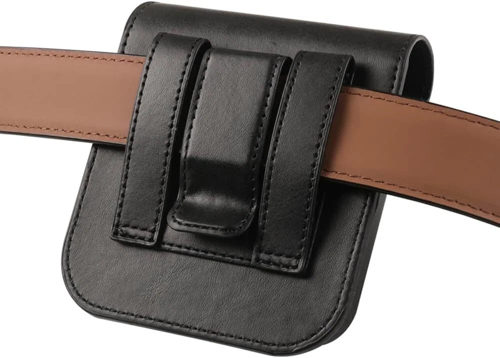 For Motorola Razr + 2024 Magnetic Flap Case PU Leather Belt Clip Holster Pouch