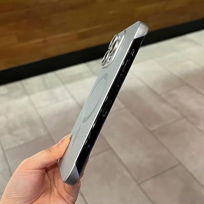 Matte PC Thin Frameless Case for iPhone 16 15 Pro with Lens Film