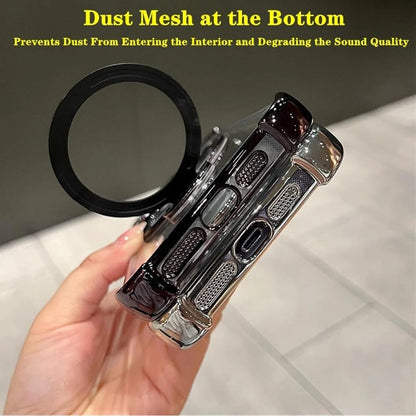 Accurateg.Uc24 for iPhone 16 15 14 Four Corners Anti-Drop Magnetic Bracket Case