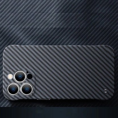 For iPhone 16 Pro Max 15 14 Shockproof Frameless Carbon Fiber Phone Case Cover