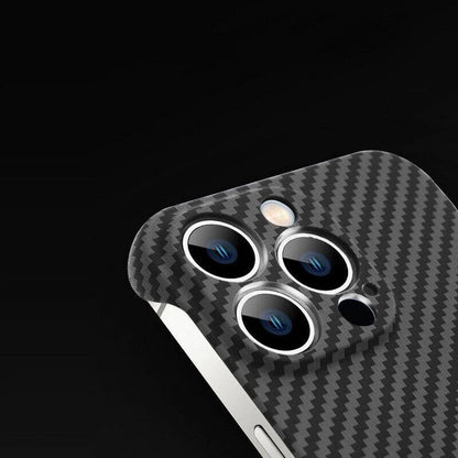 For iPhone 16 Pro Max 15 14 Shockproof Frameless Carbon Fiber Phone Case Cover