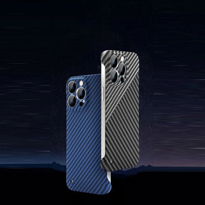 For iPhone 16 Pro Max 15 14 Shockproof Frameless Carbon Fiber Phone Case Cover