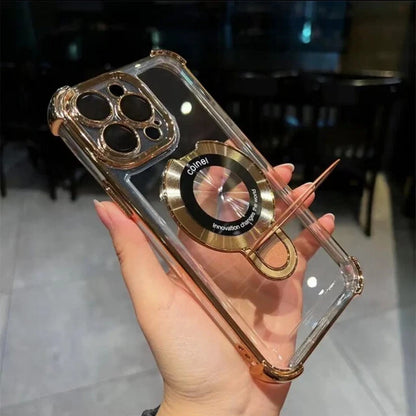 Anti-Drop Magnetic Stand Phone Case For iPhone 16 15 14 Pro Max