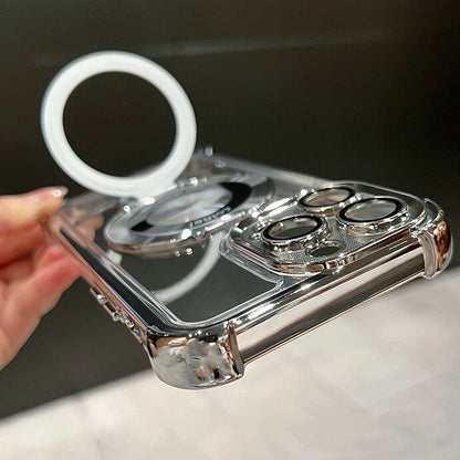 Anti-Drop Magnetic Stand Phone Case For iPhone 16 15 14 Pro Max