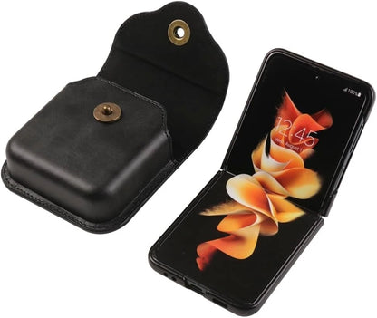 For Motorola Razr + 2024 Magnetic Flap Case PU Leather Belt Clip Holster Pouch