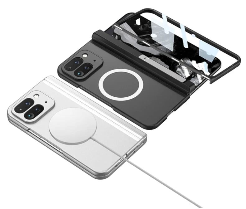 For Google Pixel 9 Pro Fold Armored Shockproof Case Built-in Screen Protector
