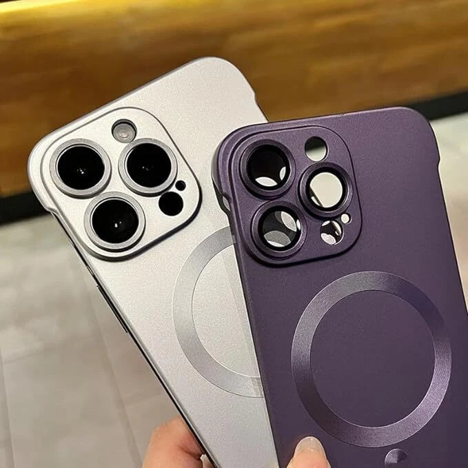 Matte PC Thin Frameless Case for iPhone 16 15 Pro with Lens Film