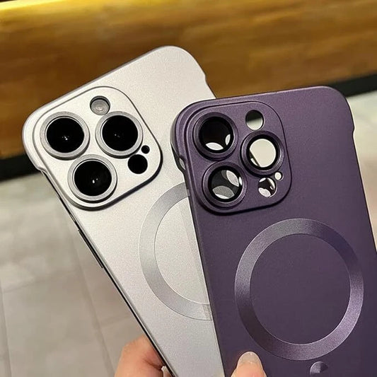 Matte PC Thin Frameless Case for iPhone 16 15 Pro with Lens Film